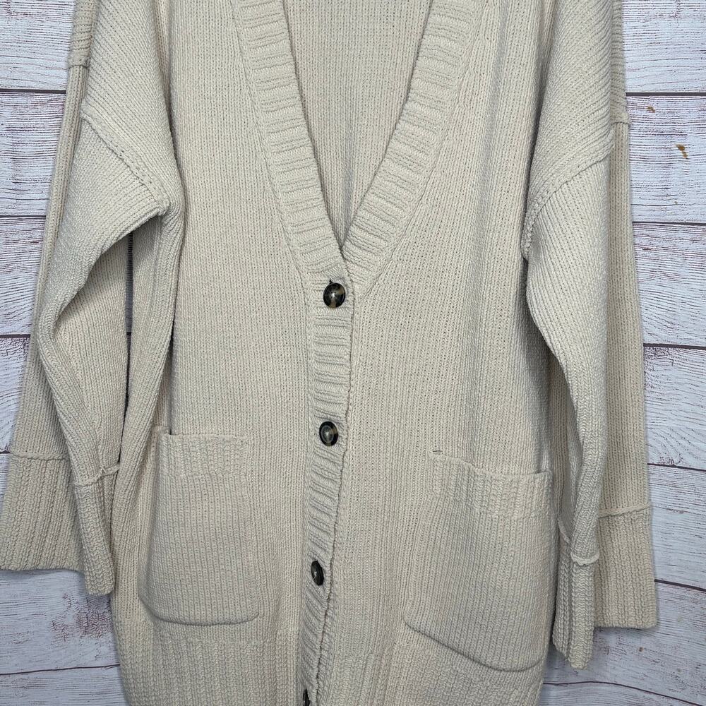 Abercrombie & Fitch Oatmeal Chunky Grandpa Cozy Button Cardigan Sweater New XL - Picture 9 of 9